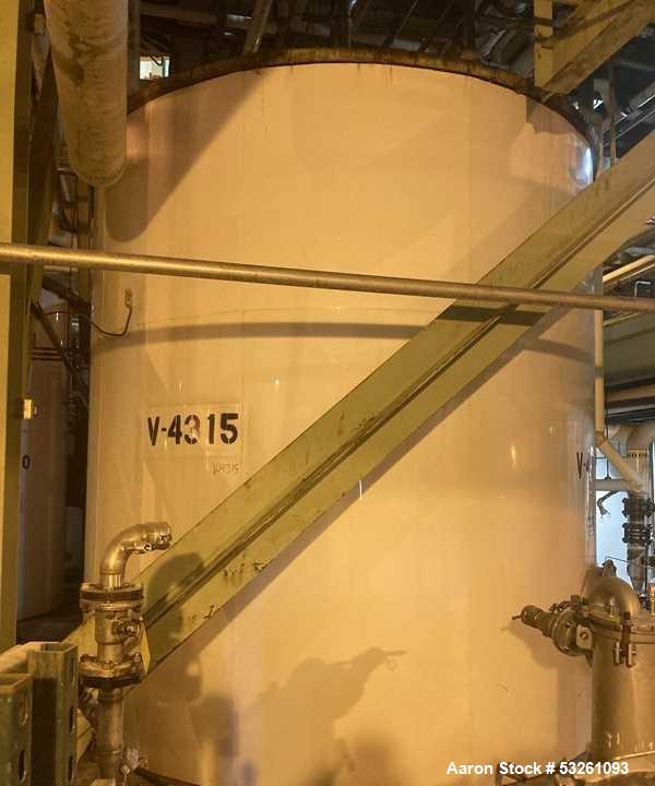 Used Approx. 7,900 Gallon 316 Stainless Steel Mixing Tank with Worthington Pump – V-4315