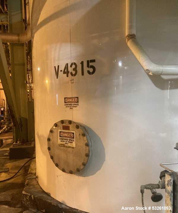 Used Approx. 7,900 Gallon 316 Stainless Steel Mixing Tank with Worthington Pump – V-4315