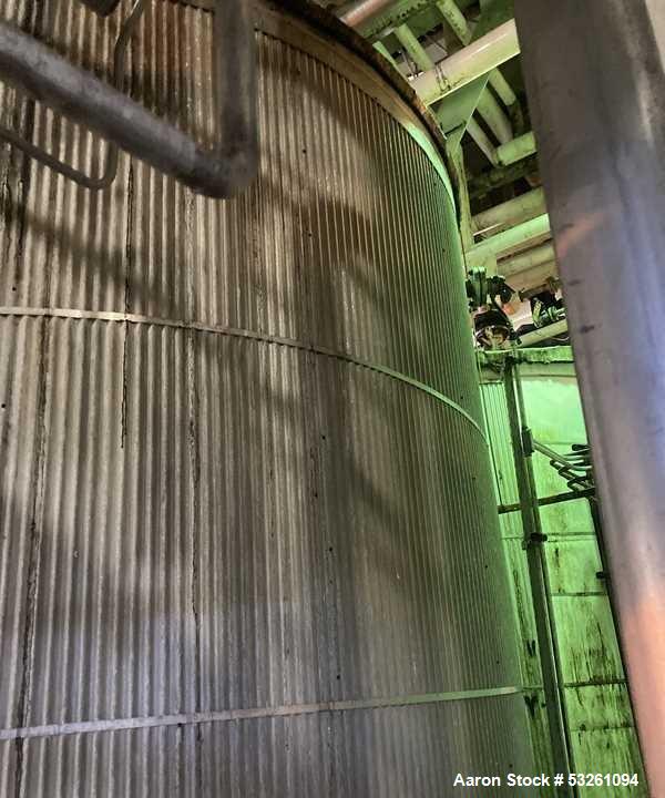 Used Approx. 7,900 Gallon 316 Stainless Steel Mixing Tank with Worthington D1012 Pump – V-4322