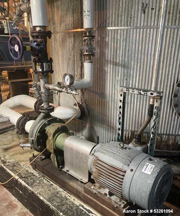 Used Approx. 7,900 Gallon 316 Stainless Steel Mixing Tank with Worthington D1012 Pump – V-4322