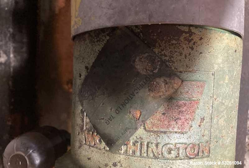 Used Approx. 7,900 Gallon 316 Stainless Steel Mixing Tank with Worthington D1012 Pump – V-4322