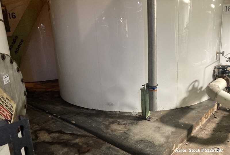 Used Approximate 7900 gallon Stainless Steel Mixing Tank, V-4320. Pump P-4320: Industrial Electric Motor. 60 hz, 230/460 V.