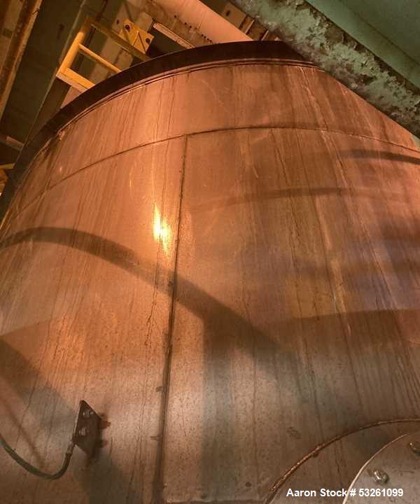 Used Approximate 7900 gallon Stainless Steel Mixing Tank, V-4715. Worthington pump P-4720: Unimount motor model A912A. 7.5 hp, 3510 RPM. Frame 213T. 3 ph, 60 hz, 208-230/460.