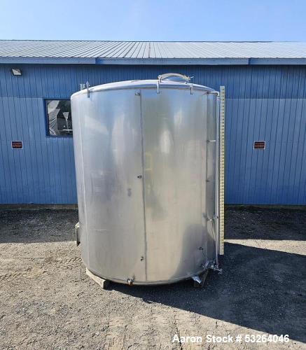 Used 5,000 Gallon Stainless Steel Tank – Sanitary Food Grade Vessel with Coil Heating & Cooling