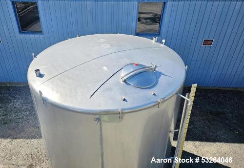 Used 5,000 Gallon Stainless Steel Tank – Sanitary Food Grade Vessel with Coil Heating & Cooling