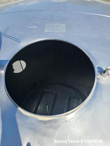 Used 5,000 Gallon Stainless Steel Tank – Sanitary Food Grade Vessel with Coil Heating & Cooling