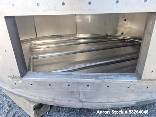 Used 5,000 Gallon Stainless Steel Tank – Sanitary Food Grade Vessel with Coil Heating & Cooling