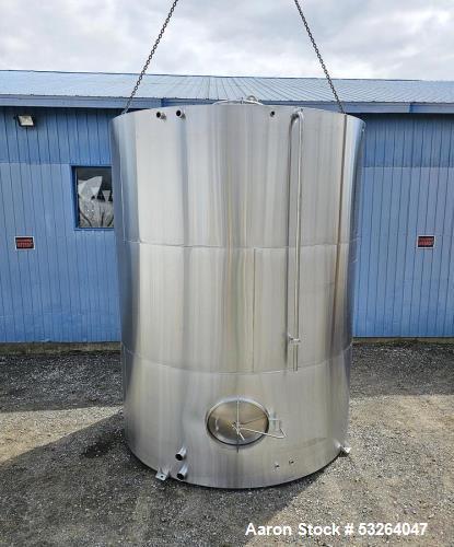 Unused 6,000 Gallon Stainless Steel Tank – 304 SS Insulated Vessel with CIP Spray Ball & Dual Discharge