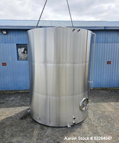 Unused 6,000 Gallon Stainless Steel Tank – 304 SS Insulated Vessel with CIP Spray Ball & Dual Discharge
