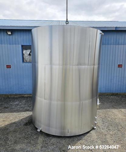 Unused 6,000 Gallon Stainless Steel Tank – 304 SS Insulated Vessel with CIP Spray Ball & Dual Discharge