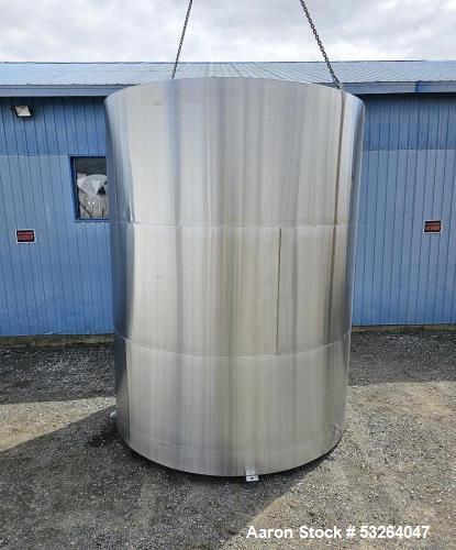 Unused 6,000 Gallon Stainless Steel Tank – 304 SS Insulated Vessel with CIP Spray Ball & Dual Discharge