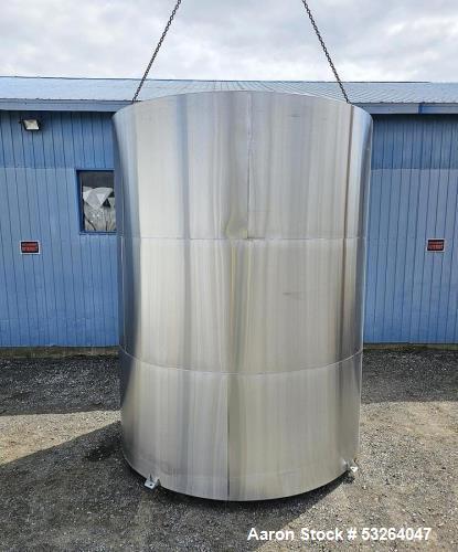 Unused 6,000 Gallon Stainless Steel Tank – 304 SS Insulated Vessel with CIP Spray Ball & Dual Discharge