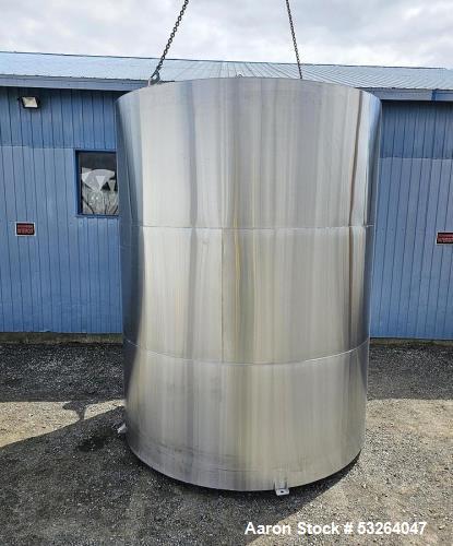 Unused 6,000 Gallon Stainless Steel Tank – 304 SS Insulated Vessel with CIP Spray Ball & Dual Discharge