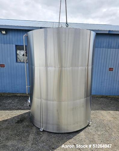 Unused 6,000 Gallon Stainless Steel Tank – 304 SS Insulated Vessel with CIP Spray Ball & Dual Discharge