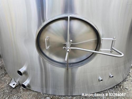 Unused 6,000 Gallon Stainless Steel Tank – 304 SS Insulated Vessel with CIP Spray Ball & Dual Discharge