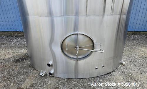 Unused 6,000 Gallon Stainless Steel Tank – 304 SS Insulated Vessel with CIP Spray Ball & Dual Discharge