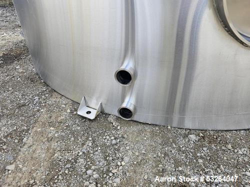 Unused 6,000 Gallon Stainless Steel Tank – 304 SS Insulated Vessel with CIP Spray Ball & Dual Discharge