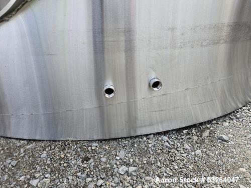 Unused 6,000 Gallon Stainless Steel Tank – 304 SS Insulated Vessel with CIP Spray Ball & Dual Discharge
