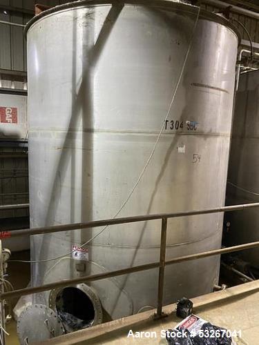 Wolfe Mechanical approximately 12,600 gallon 304L stainless steel vertical mix t