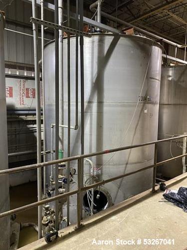 Wolfe Mechanical approximately 12,600 gallon 304L stainless steel vertical mix t