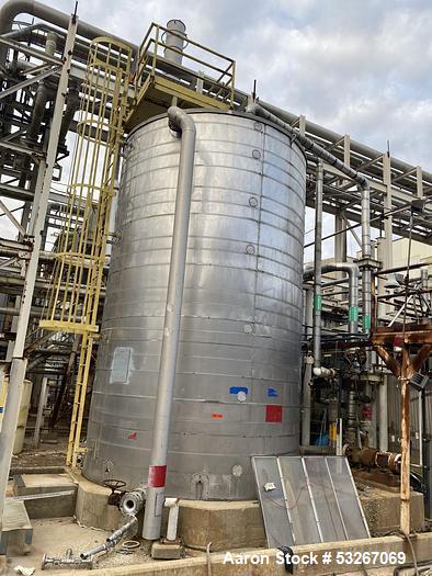 Used Stainless Steel Tank, Approx.16,000 gallon capacity. Vertical