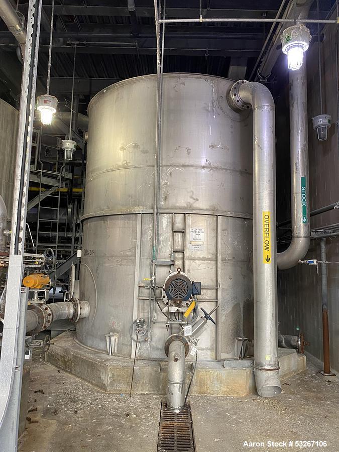 Used 14,000 Gallon 316L Stainless Steel Vertical Tank – Erected Steel Products, API-650, Side Agitator