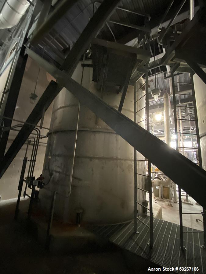 Used 14,000 Gallon 316L Stainless Steel Vertical Tank – Erected Steel Products, API-650, Side Agitator