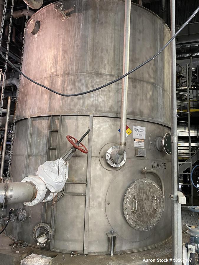 Used 14,000 Gallon 316L Stainless Steel Vertical Tank – Erected Steel Products, API-650, Built 2012