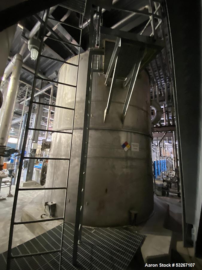 Used 14,000 Gallon 316L Stainless Steel Vertical Tank – Erected Steel Products, API-650, Built 2012