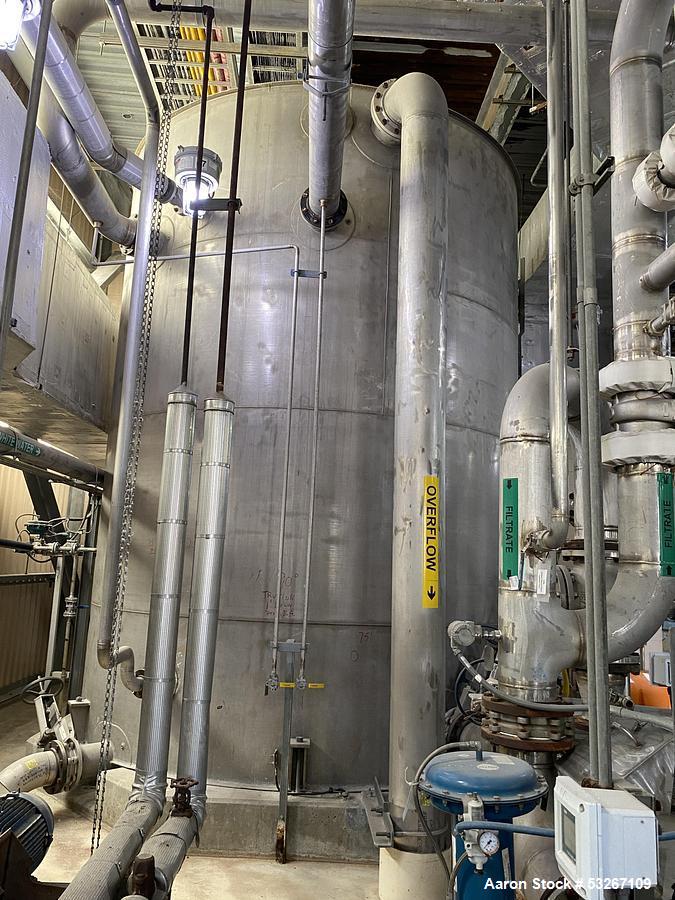Used 16,000 Gallon 316L Stainless Steel Vertical Tank – Erected Steel Products, API-650, Built 2012