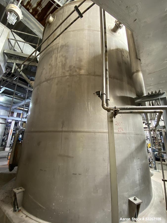 Used 16,000 Gallon 316L Stainless Steel Vertical Tank – Erected Steel Products, API-650, Built 2012