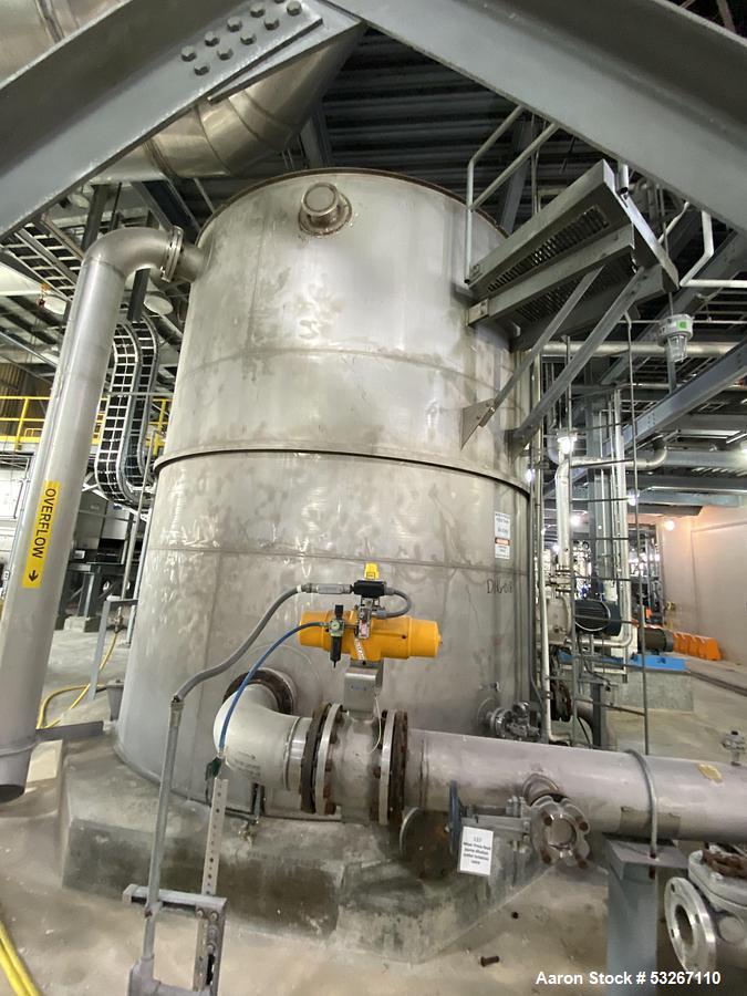 Used 14,000 Gallon 316L Stainless Steel Vertical Tank – Erected Steel Products, API-650, Agitated, Built 2012