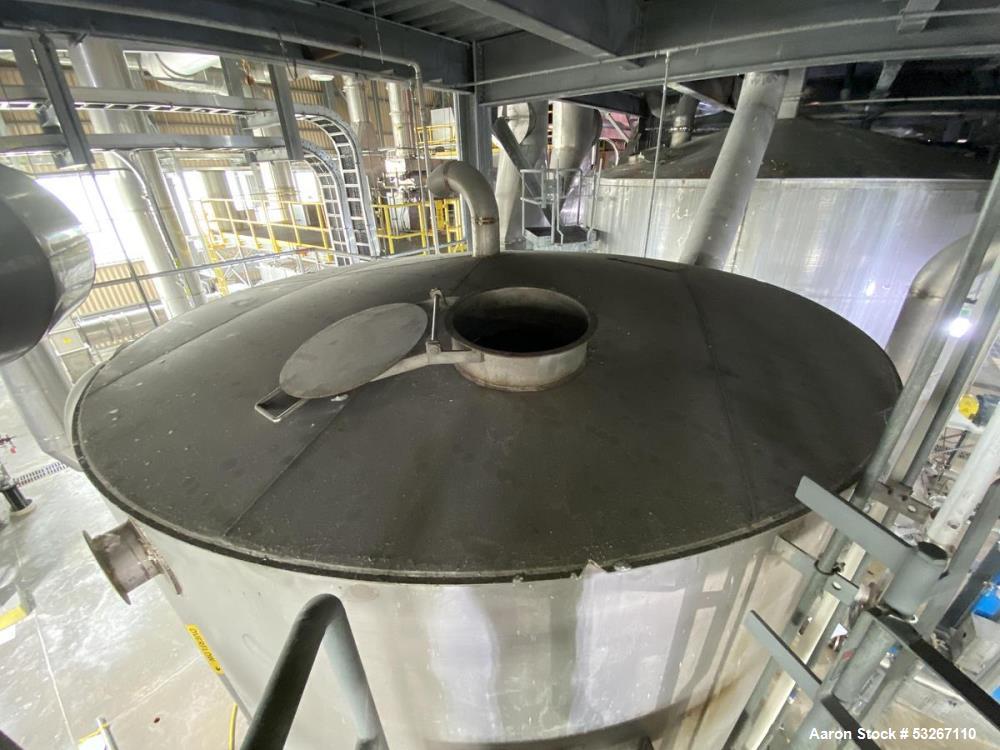 Used 14,000 Gallon 316L Stainless Steel Vertical Tank – Erected Steel Products, API-650, Agitated, Built 2012