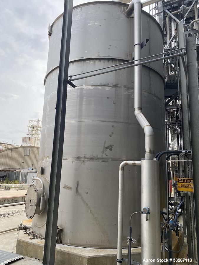 Used 19,600 Gallon 316L Stainless Steel Vertical Tank – Fabricators & Carolina Integrated, API-650, Built 2018