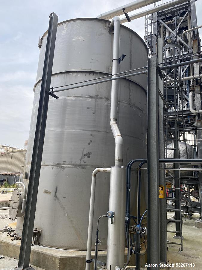 Used 19,600 Gallon 316L Stainless Steel Vertical Tank – Fabricators & Carolina Integrated, API-650, Built 2018