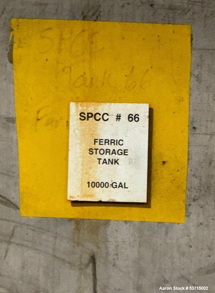 Used Stainless Steel Storage tank 10,000 gallon Capacity; Approx. 12' 6" Diameter x 12' High. Flat top and bottom.