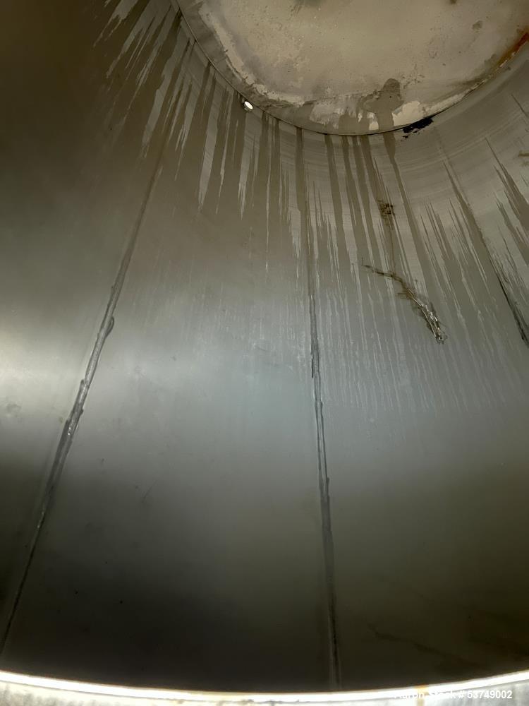 Used Bendel 10,000 Gallon 304 Stainless Steel Vertical Tank