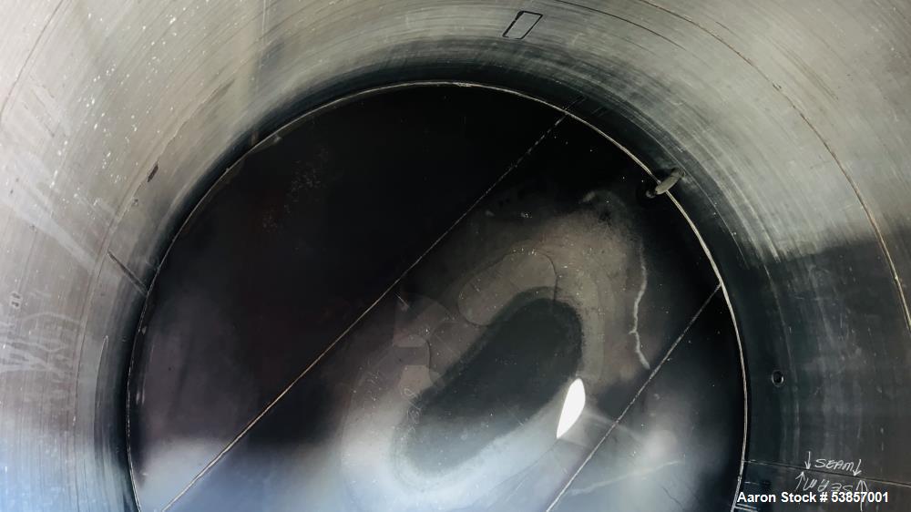 Used 10,000-Gallon Stainless Steel Tank – 12' Dia x 12' Straight Side, Flat Bottom