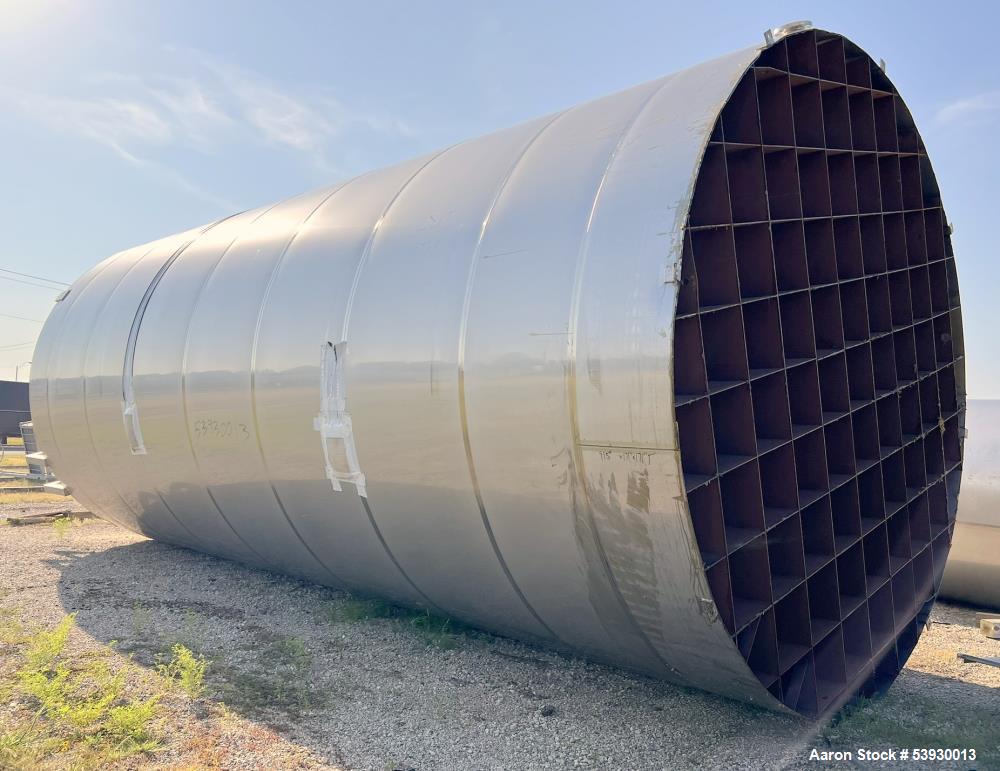 35,000 Gal Single Wall Stainless Silo Tank for Sale – 14' x 30'