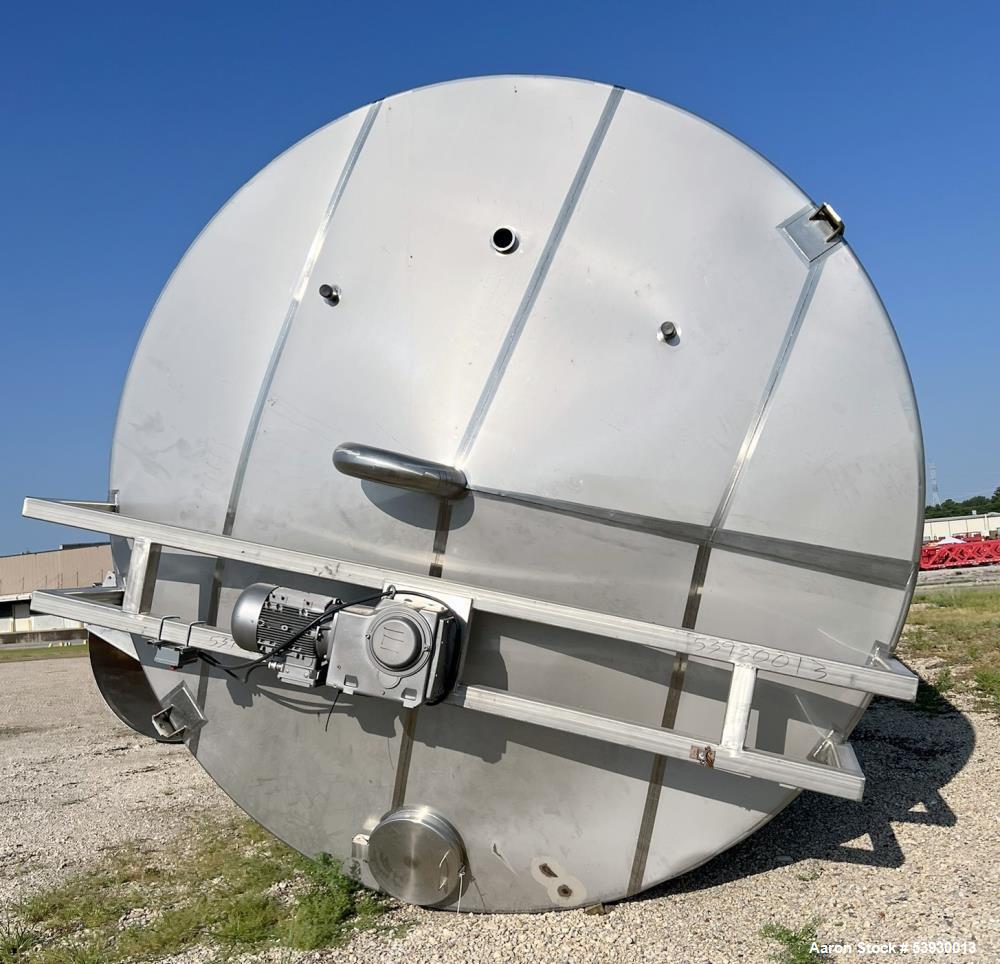 35,000 Gal Single Wall Stainless Silo Tank for Sale – 14' x 30'