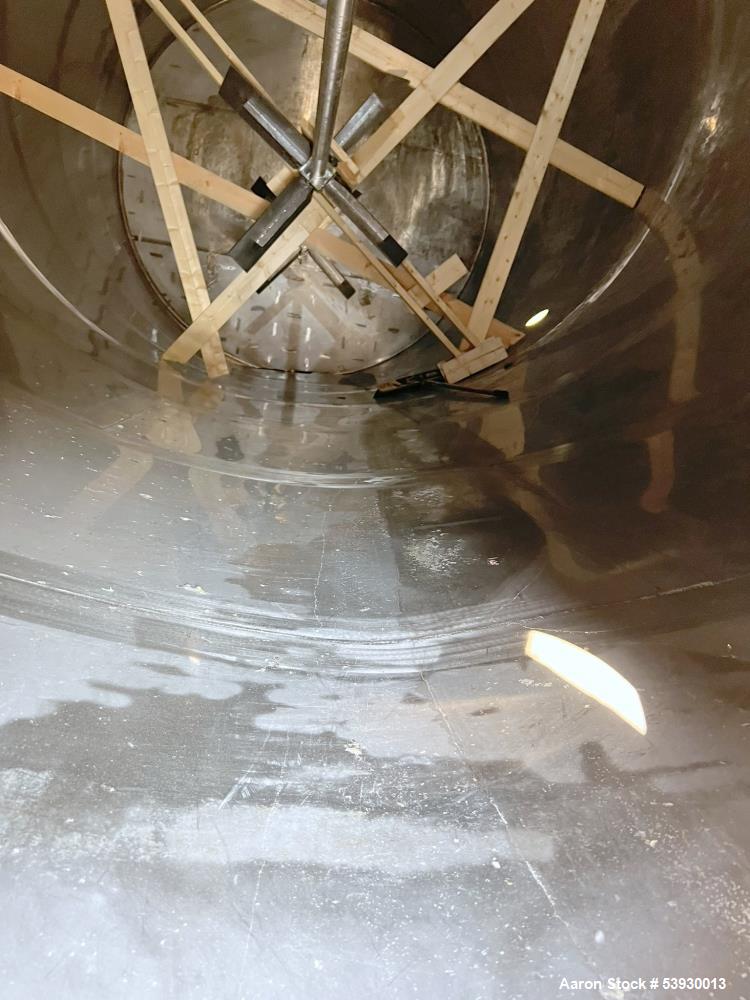 35,000 Gal Single Wall Stainless Silo Tank for Sale – 14' x 30'