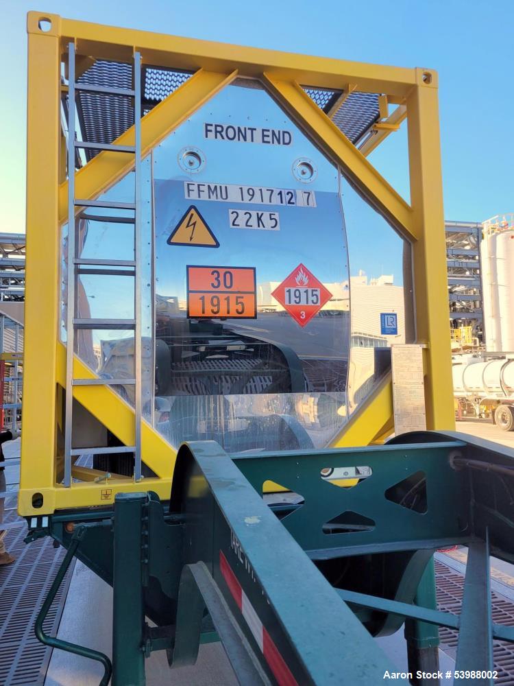 New / Unused Valqua ISO Container, 20 long. Full frame collar 4,800 Gallon / 18,000 liter +/- 2% tank, Type UN Portable Tank T14  ASTM A240 304 stainless steel. Insulated, fitted with Klinge TCR-109-...