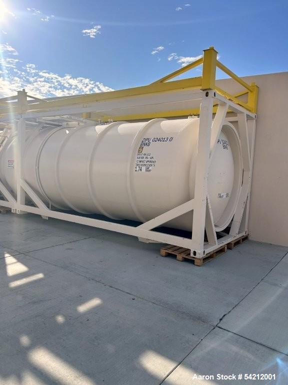Unused Industrial 8,058-Gallon 316L Stainless Steel WEW ISO Tank Container | Horizontal 24’ Frame-Mounted Vessel | 25.2 PSI @ 149°F