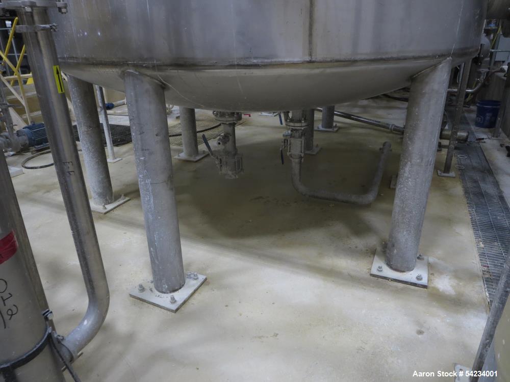 Used 7,500 Gallon 304 Stainless Steel Vertical Tank for Sale