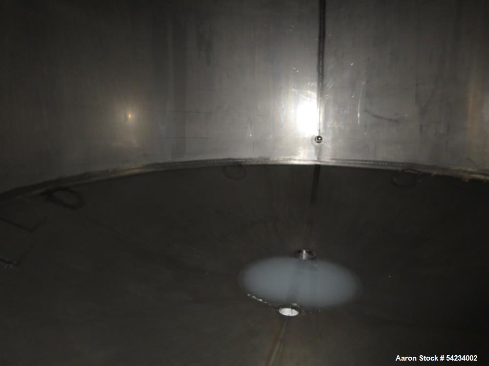 Industrial 304 Stainless Steel Tank – 7,500 Gallon, Vertical, Leg Mounted