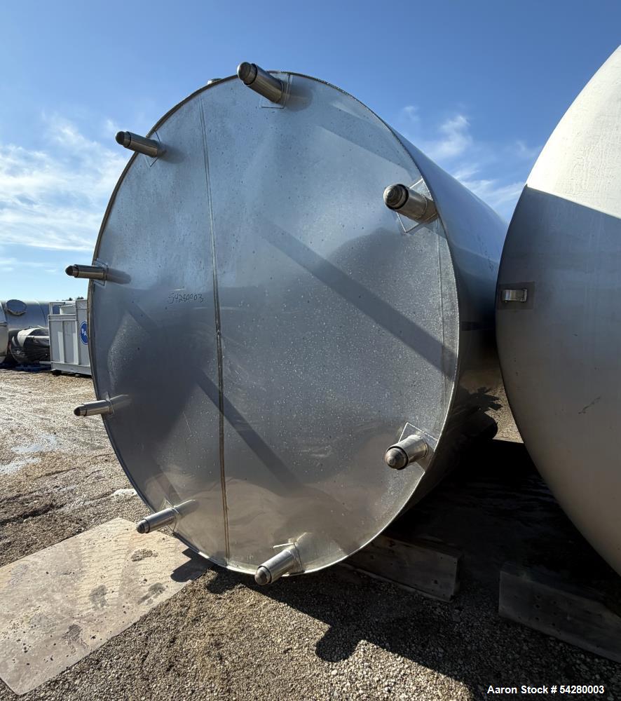 Used Cherry Burrell Jacketed Mix Tank. 7,500 Gallon, Stainless steel.