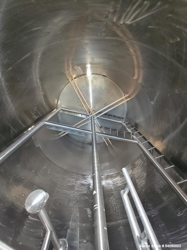 Used Cherry Burrell Jacketed Mix Tank. 7,500 Gallon, Stainless steel.