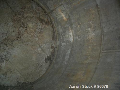 USED: Tank, 10,000 gallon, 304 stainless steel, vertical. Approximate 11' diameter x 14' straight side. Coned top, sloped bottom. Openings: top 18" manway with cover, 3", 6", 4"; 16" x 20" side oval ...