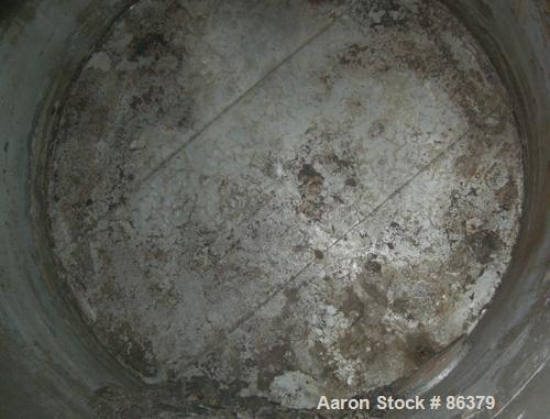 USED: Tank, 10,000 gallon, 304 stainless steel, vertical. Approximate 11' diameter x 14' straight side. Coned top, sloped bottom. Openings: top 18" manway with cover, 3-1/2", 6", 4"; 16" x 20" side o...