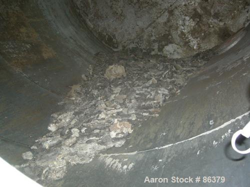 USED: Tank, 10,000 gallon, 304 stainless steel, vertical. Approximate 11' diameter x 14' straight side. Coned top, sloped bottom. Openings: top 18" manway with cover, 3-1/2", 6", 4"; 16" x 20" side o...